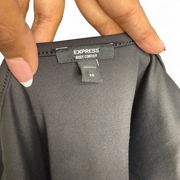 Express -‎ Black Corset Tank Top - XS Body Contour Y2K Edgy Grunge Streetwear - Picture 7 of 10